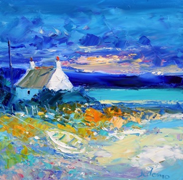 Beached boat Isle of Gigha 16x16 Beached boat Isle of Gigha 16x16
